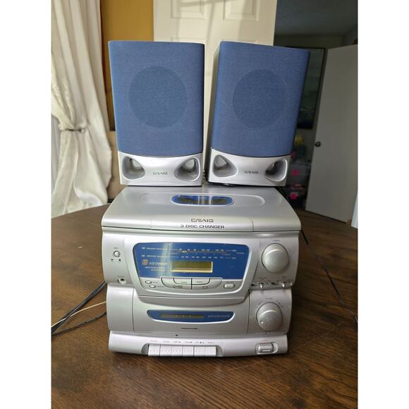 Craig CM4371 AM/FM Stereo Cassette Player 3 CD Changer Read - tested! Works! - Picture 1 of 16